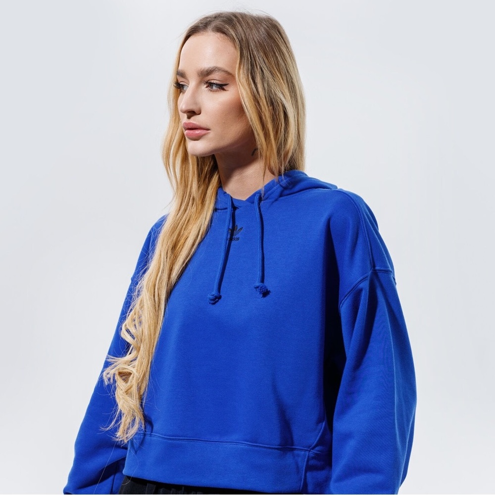 adidas Royal Blue Cropped Hoodie